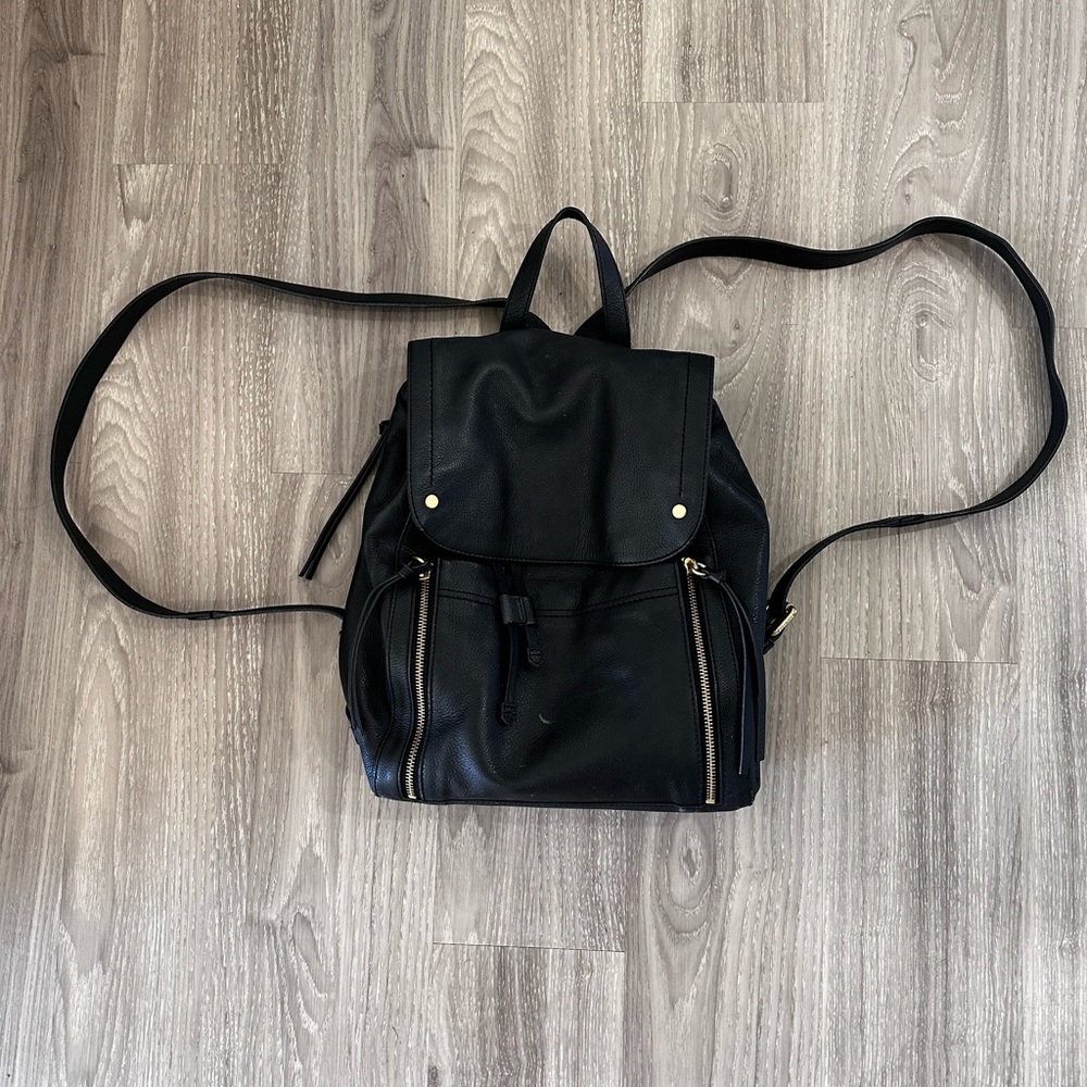 Cole Haan Leather Backpack - Black